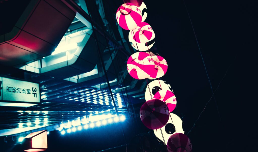 abstract tokyo lanterns