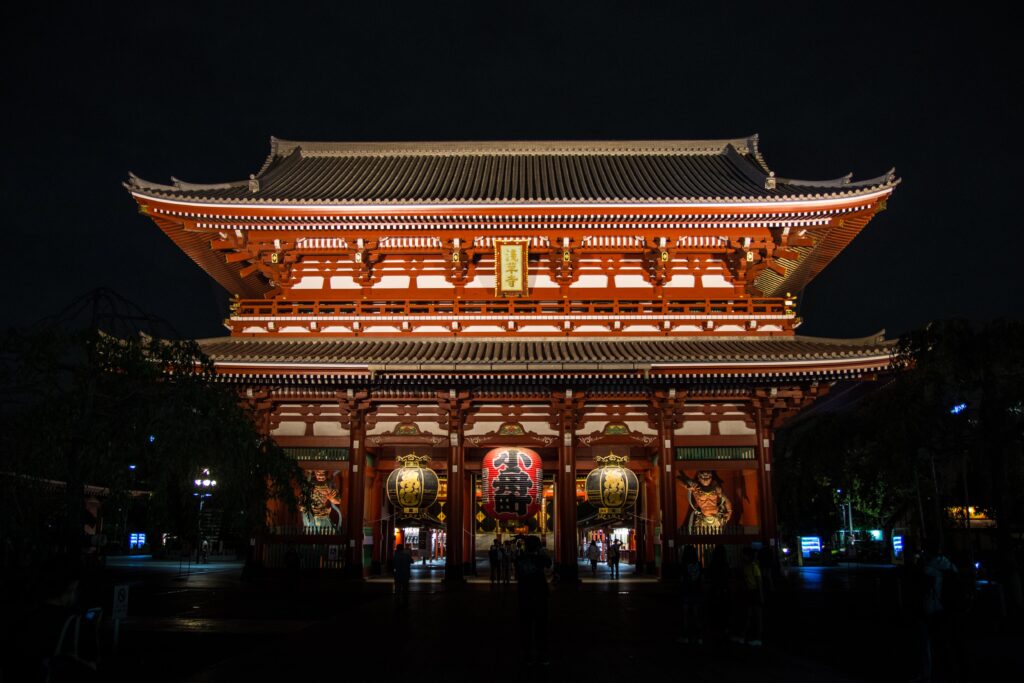 sensō-ji temple at night