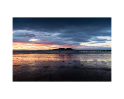 fidra island sunset